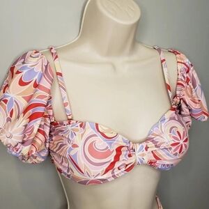 Quintsoul 3-way Bikini Top - Danixa Bandeau Top With Removable Sleeves NWT